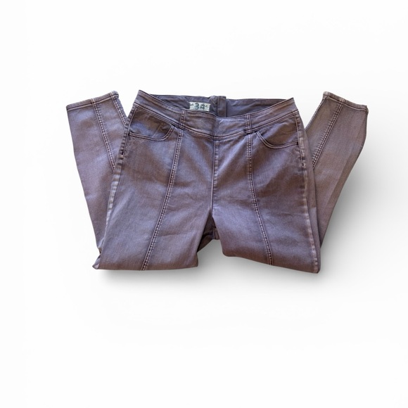 We Free CRVY Super High-Rise Skinny Jeans,pink, mauve, ankle zipper - Picture 6 of 15